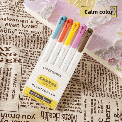 Double-head Vintage Highlighter Pen Light Color Marker
