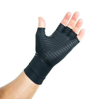 Copper Fiber Half Finger Compression Gloves